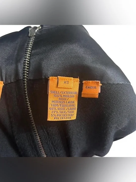 Tory Burch Black Merino Wool Embellished Neck Sheath Dress XS Designer - Picture 6 of 8